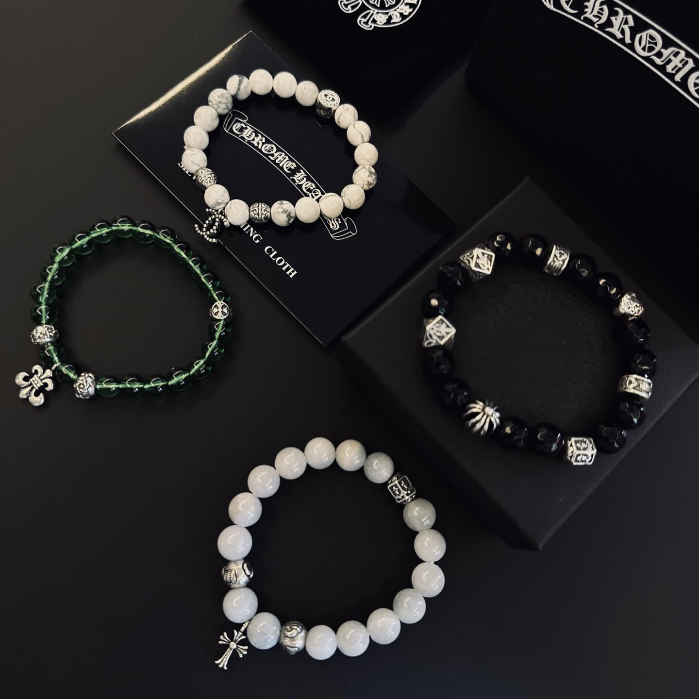 Chrome Hearts Beaded Bracelet Set